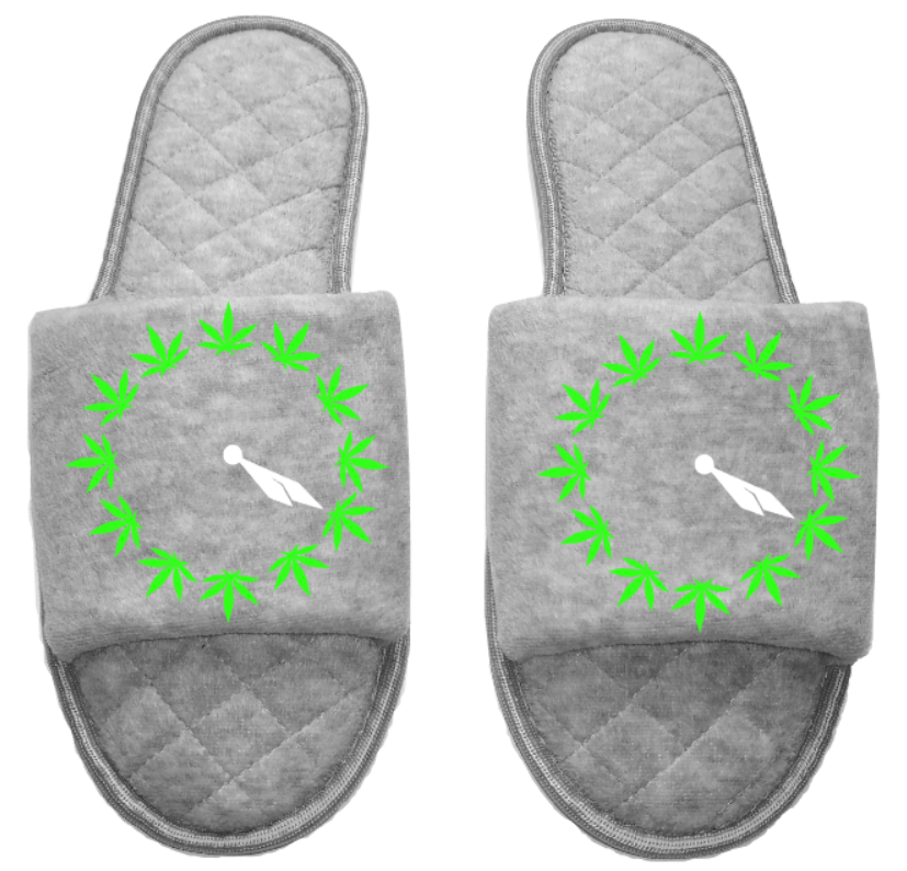 420 clock Medical Marijuana mmj medicinal weed 4:20 mary Jane Women's open toe Slippers House Shoes slides mom sister daughter custom gift