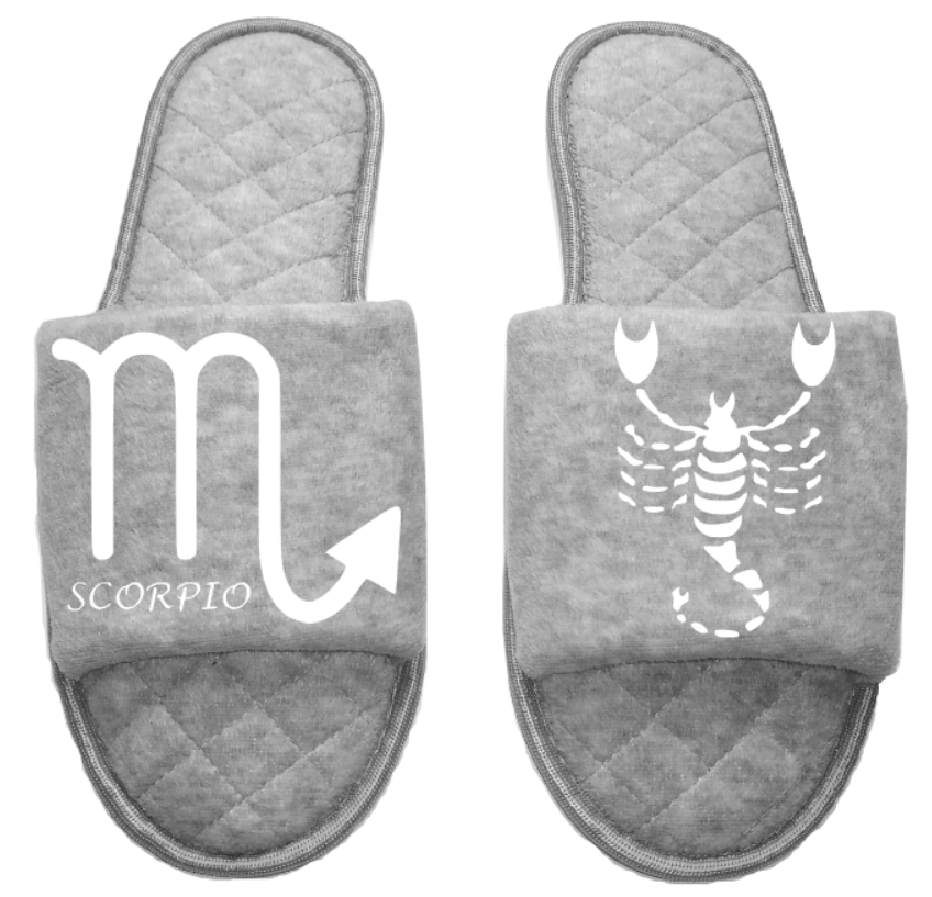 Scorpio Zodiac sign Astrology Horoscope Women's open toe Slippers House Shoes slides mom sister daughter custom gift