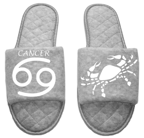 Cancer Zodiac sign Astrology Horoscope Women's open toe Slippers House Shoes slides mom sister daughter custom gift