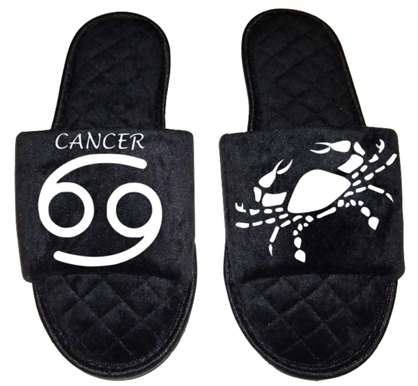 Cancer Zodiac sign Astrology Horoscope Women's open toe Slippers House Shoes slides mom sister daughter custom gift